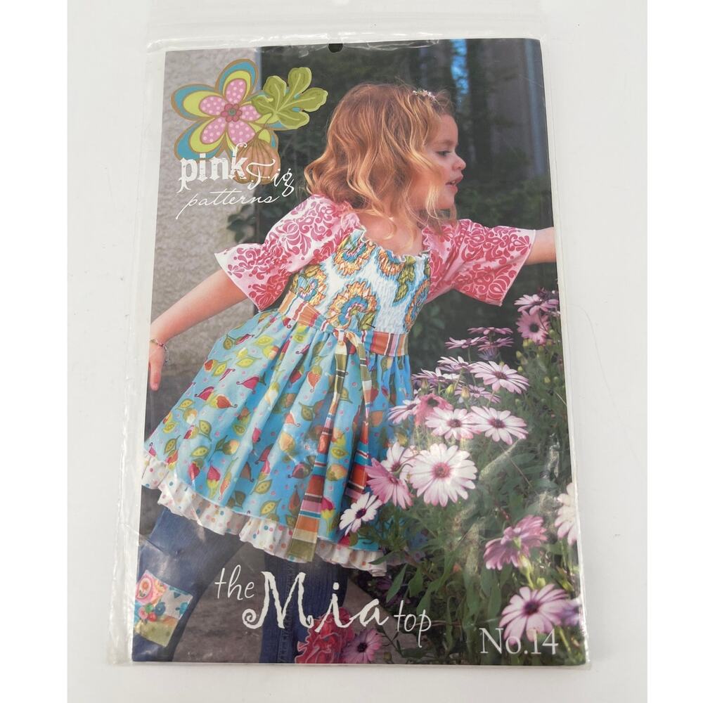 Pink Fig Sewing Pattern 14 Girls Toddler Mia Top 12 mo-10 yrs UNCUT
